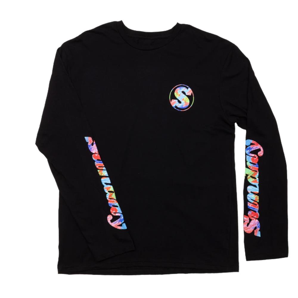 Sunday Classy Scribble Long Sleeve T-shirt - Black