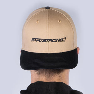 Stay Strong Staple Snapback - Black/Tan