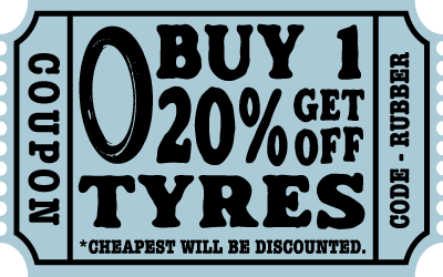 Buy One save 20% off tyres