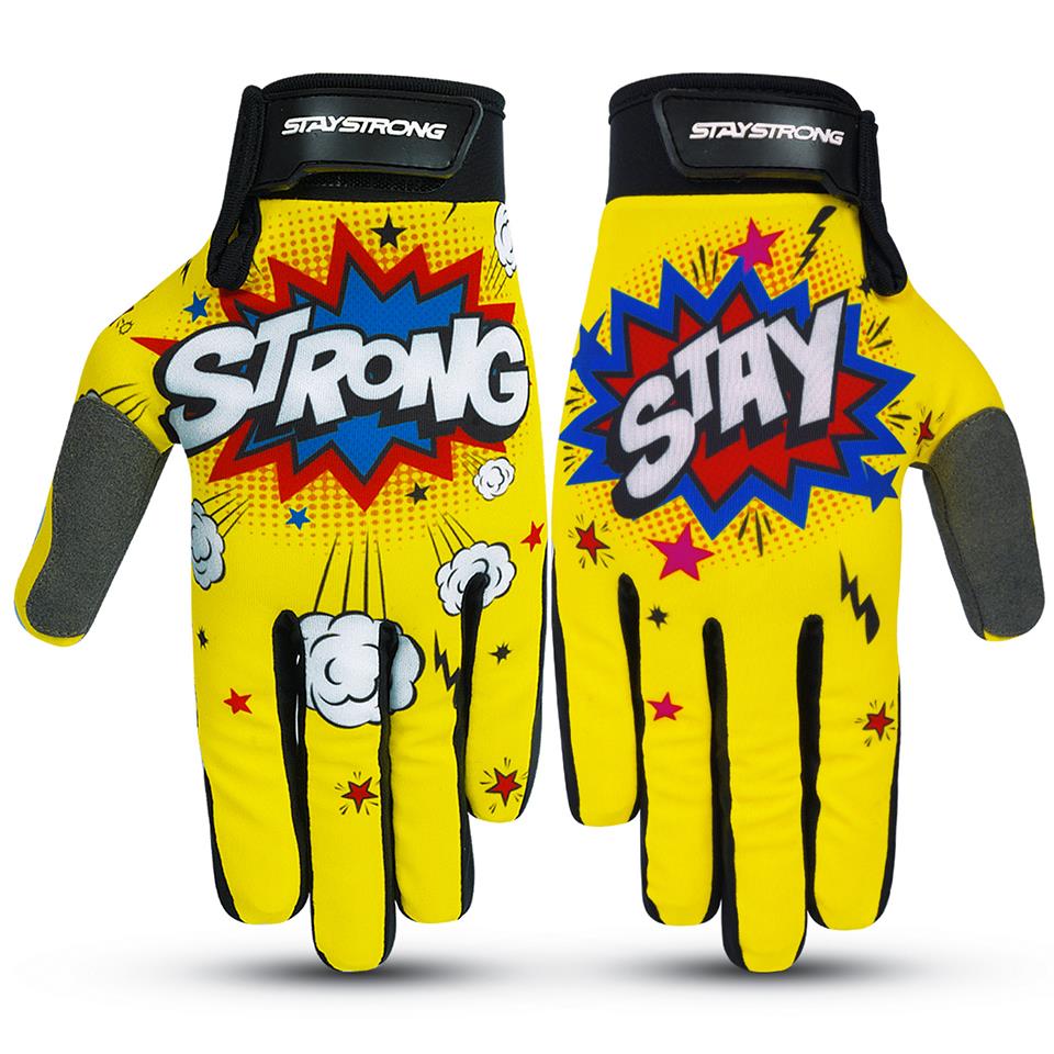 Stay Strong POW Gloves - Yellow