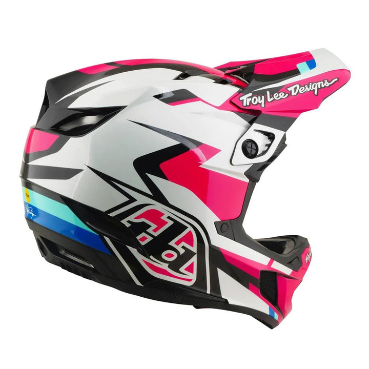 Troy Lee D4 Polyacrylite MIPS Race Helmet - Roamer Magenta