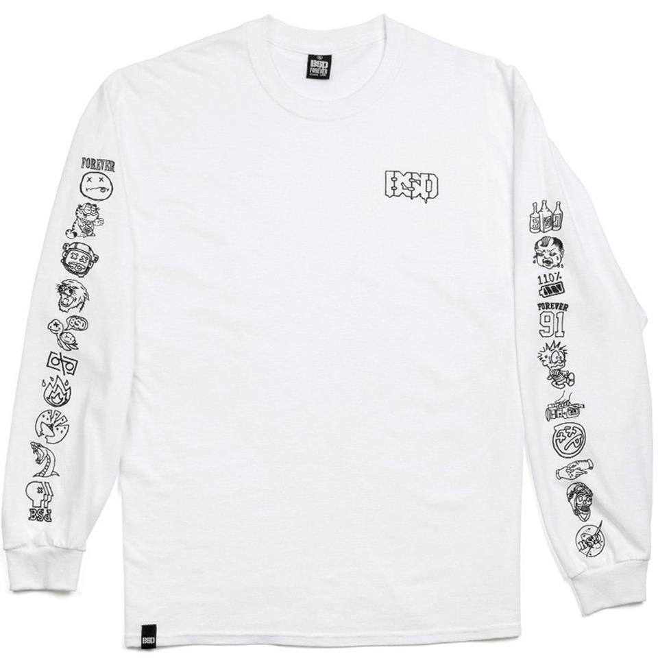 BSD T-shirt à manches longues Icon - Blanc