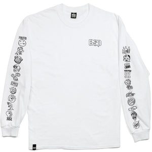 BSD Icon Camiseta de manga larga - Blanca