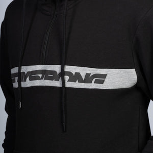 Stay Strong Cut Stripe 1/4 Zip Hoodie - Black/Grey