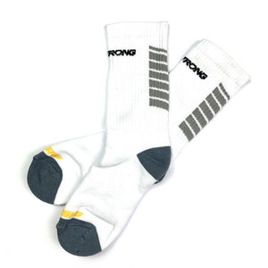 Stay Strong Chevron Socks - White