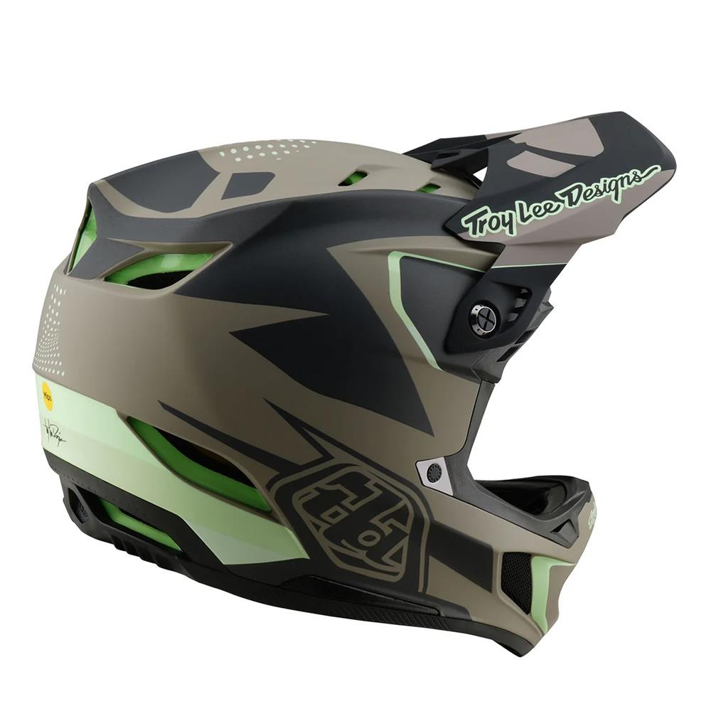 Troy Lee D4 Composite MIPS Race Helmet - Optic Timber