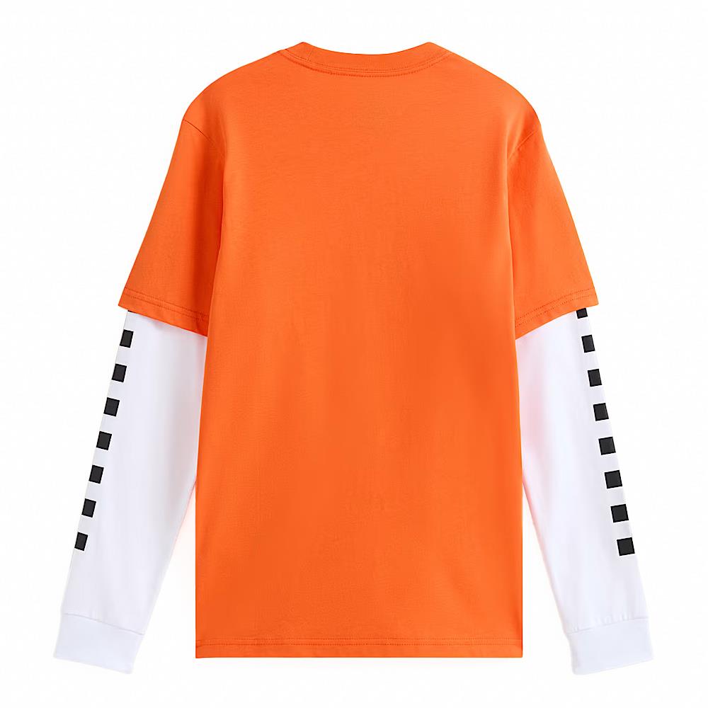 Vans Long Check Twofer Kids T-shirt - Flame