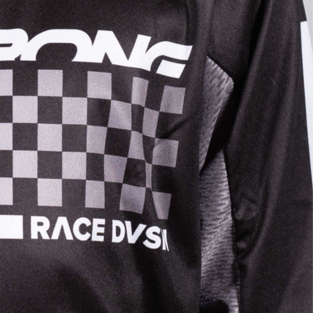 Stay Strong Youth Checker Race Jersey - Black