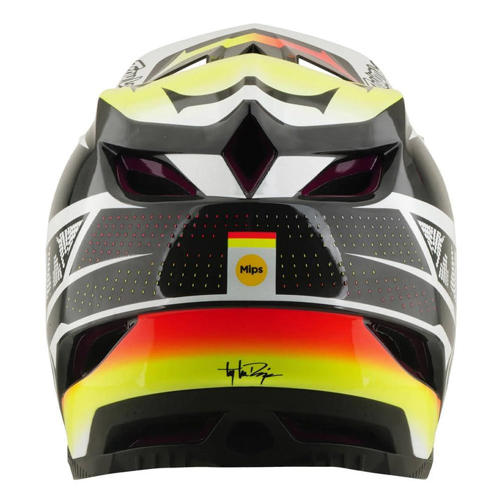Troy Lee D4 Carbon MIPS Race Helmet - Lined Up Black