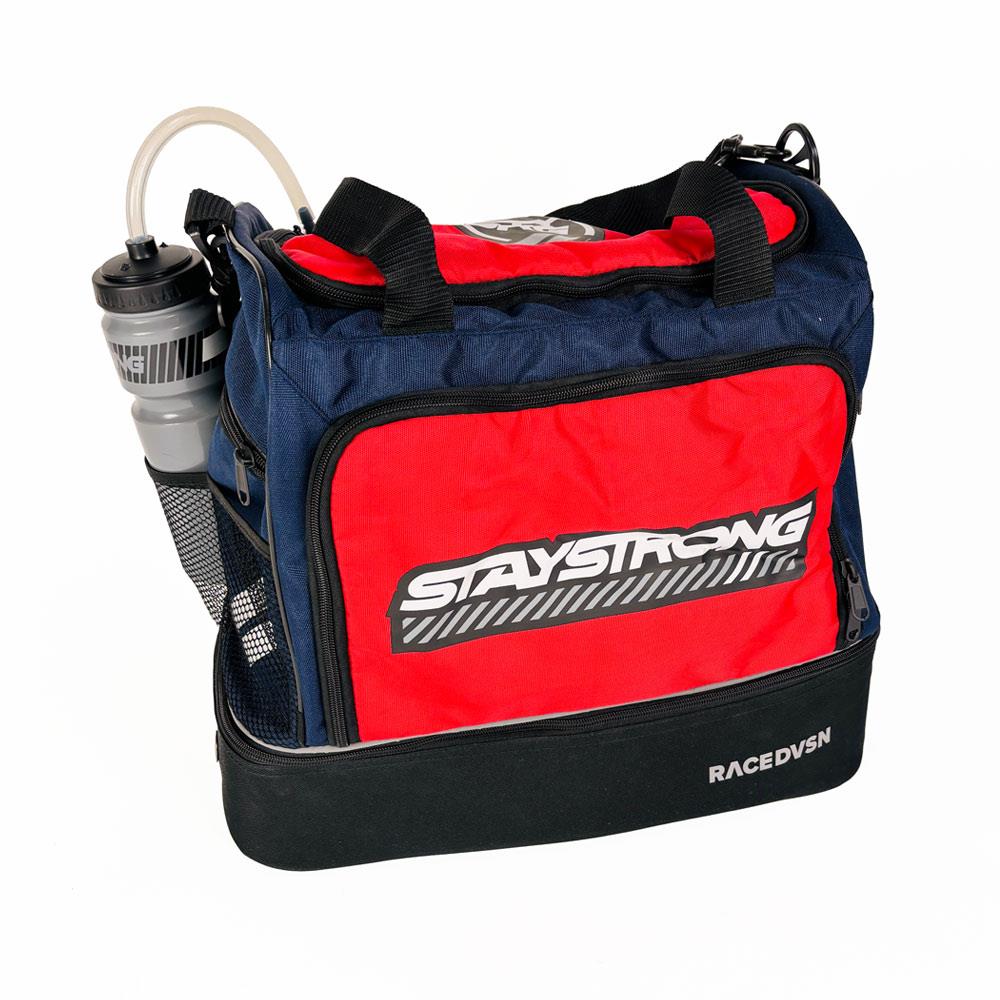 Stay Strong Chevron Kit/Helmet Bag - Navy and Red