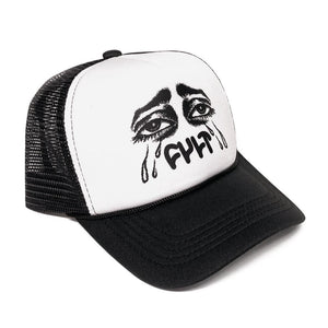 Cult So Sad Trucker Cap - Whte and Black