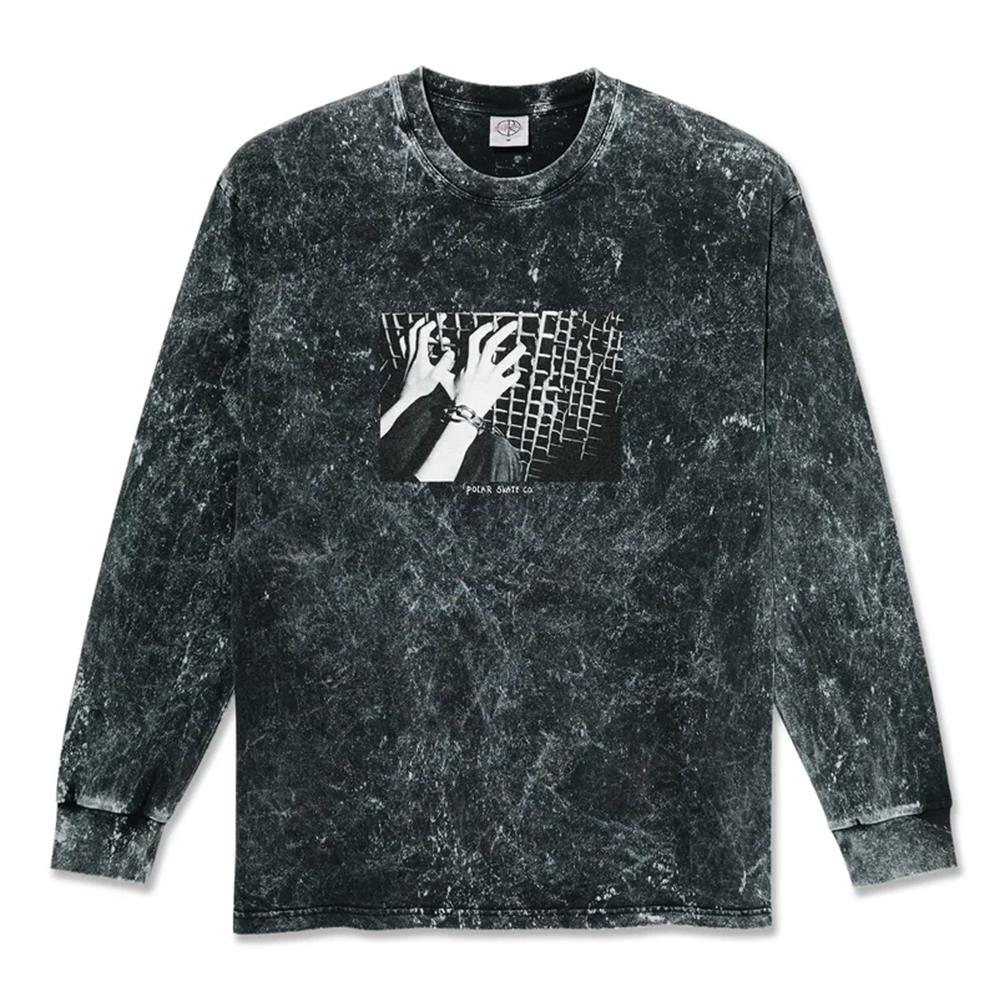 Polar Acid Caged Hands Long Sleeve T-shirt - Black