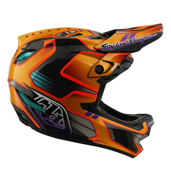 Troy Lee D4 Carbon MIPS Race Helmet - Crest Gold