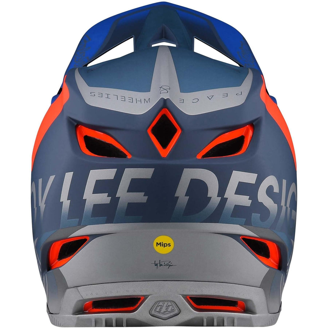 Troy Lee D4 Composite Race Helmet - Qualifier Slate/Red