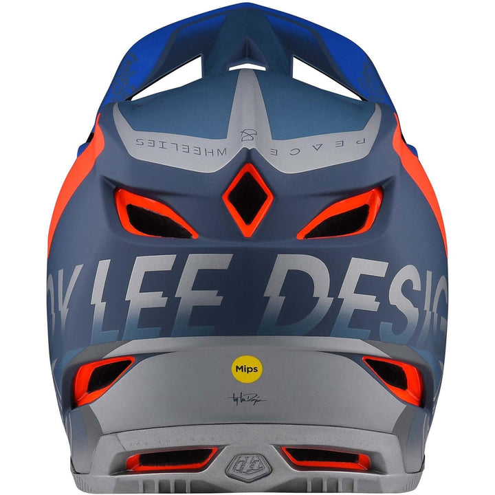 Troy Lee D4 Composite Race Helmet - Qualifier Slate/Red