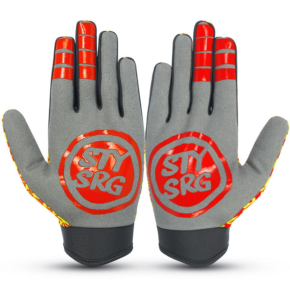Stay Strong Sketch Gloves - Red/Yellow