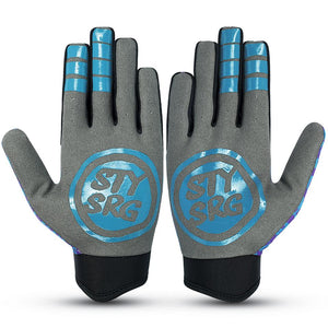 Stay Strong Sketch Gloves - Purple/Teal