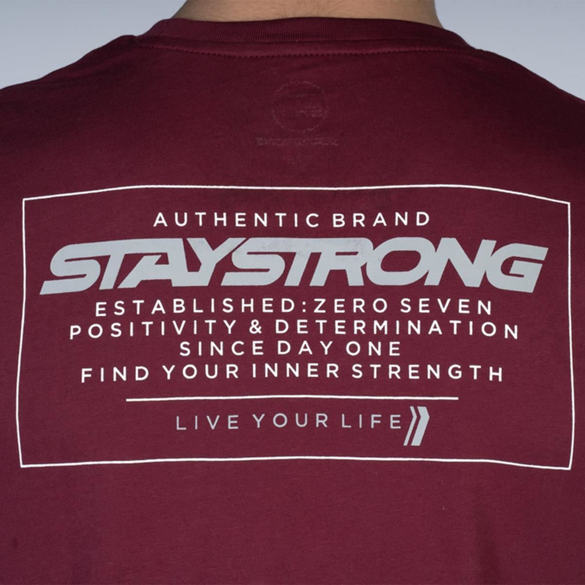 Stay Strong Authentic Box Maglietta - Maroon