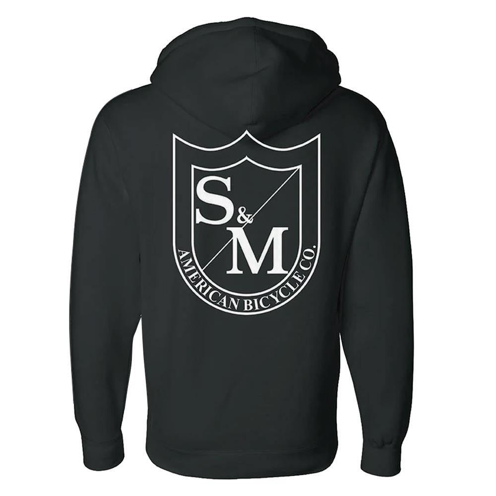 S&M Two Shield Heavy Pullover Hoodie - Black