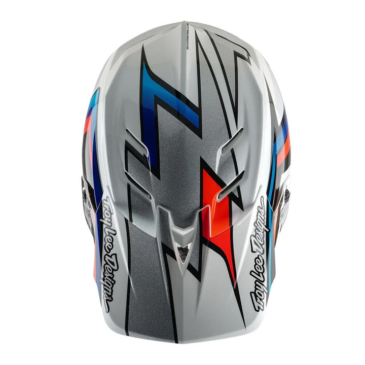 Troy Lee D4 Composite MIPS Race Helmet - Frames White/Silver