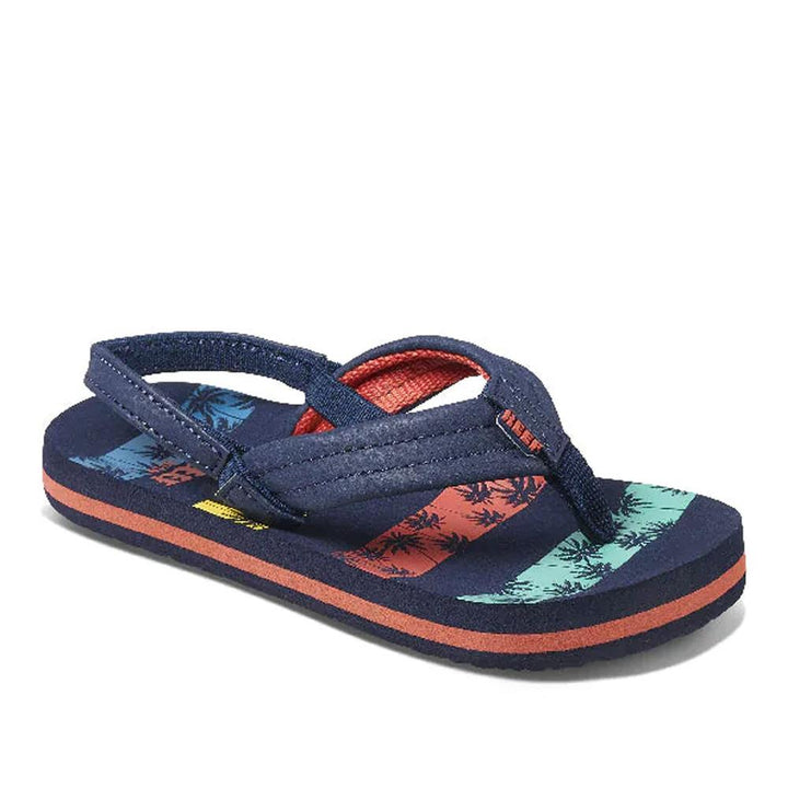 Reef Kids Little Ahi - Navy Palm Stripe