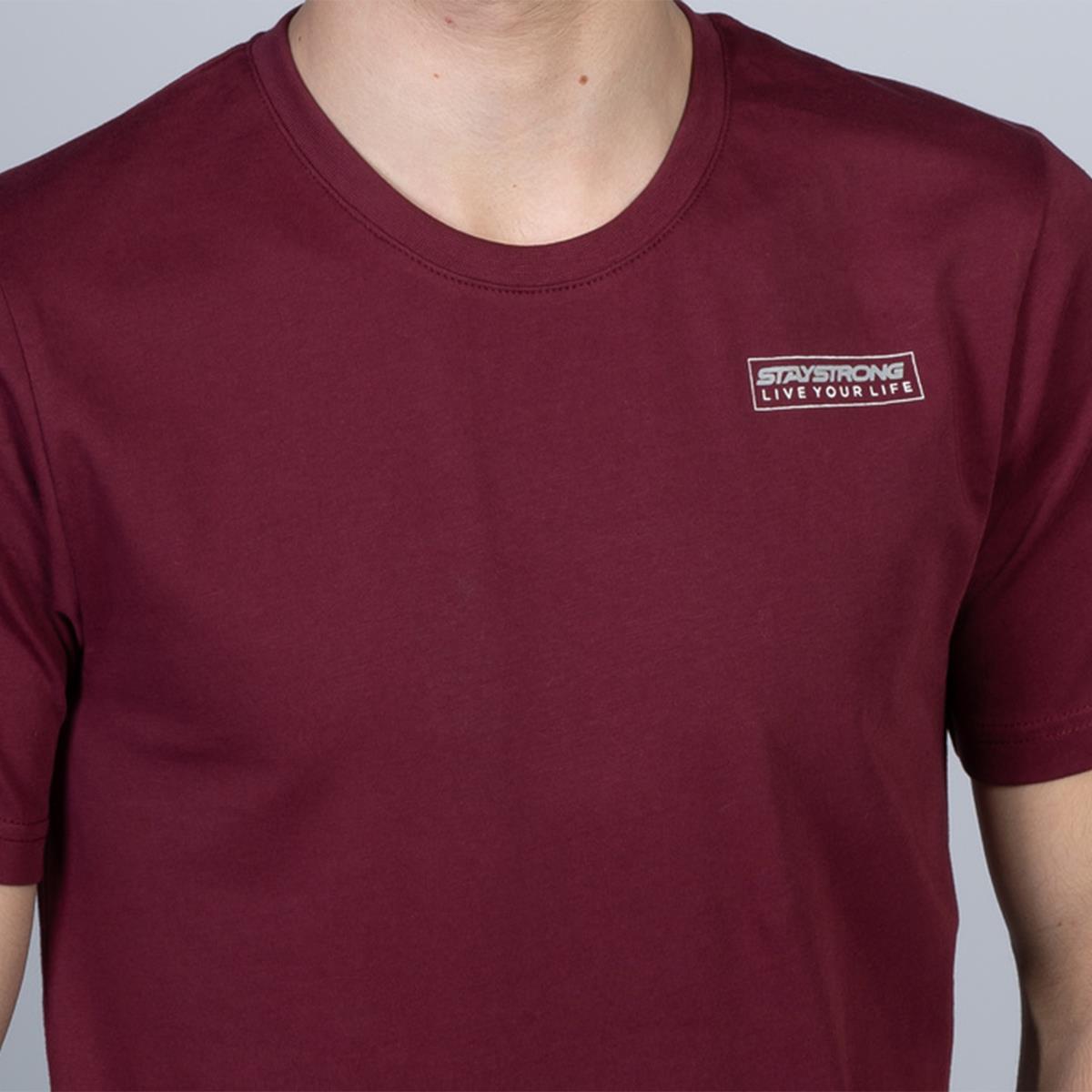 Stay Strong Authentic Box T-Shirt - Maroon