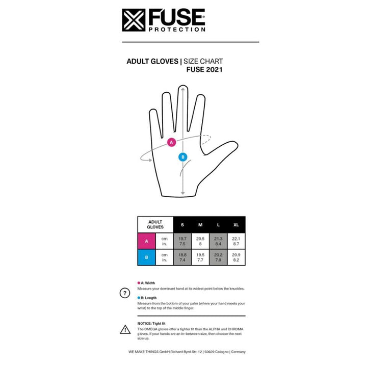 Fuse Omega Sonar Gants - Black/White
