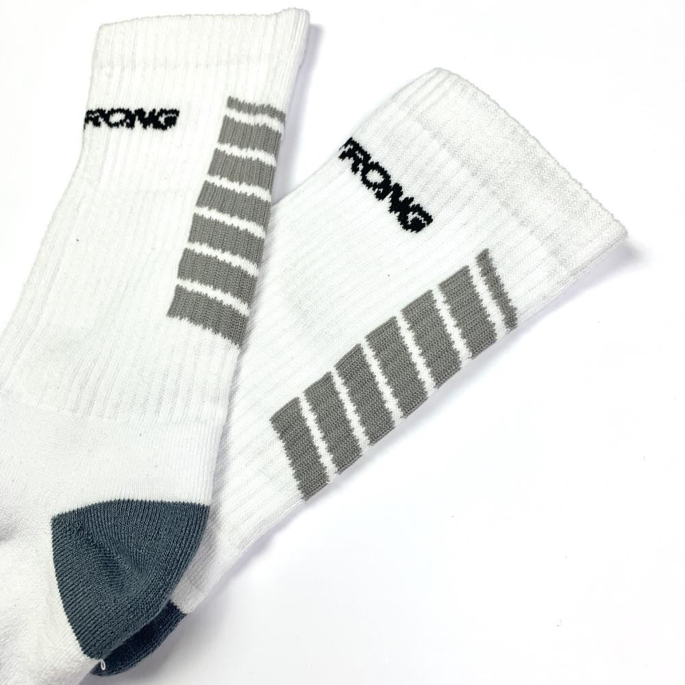 Stay Strong Chevron Socks - White