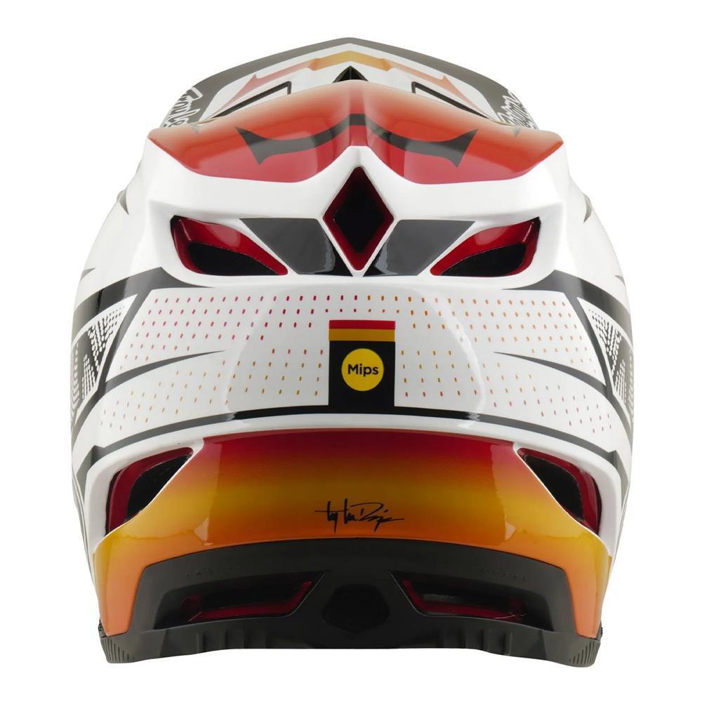 Troy Lee D4 Composite Race Helmet - Lined Up White