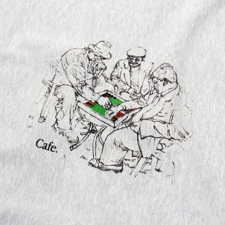 Skateboard Cafe Backgammon Crewneck Sweatshirt - Heather Grey