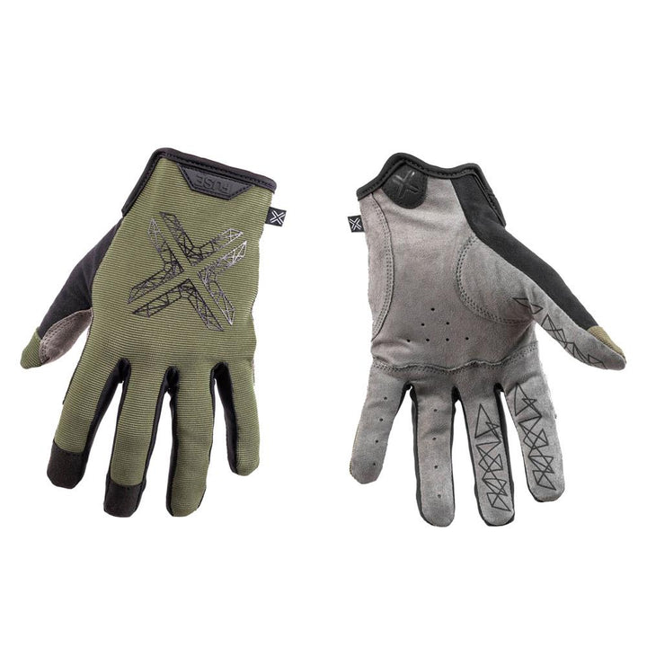 Gants Fuse Stealth - Noir mat / Vert olive