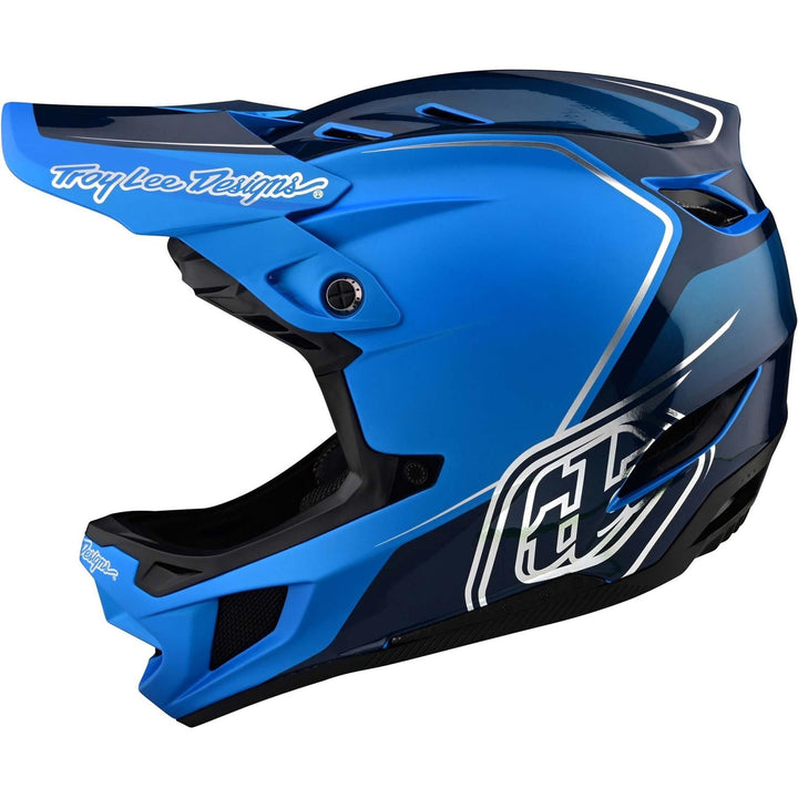 Troy Lee D4 Composite Race Helmet - Shadow/Blue