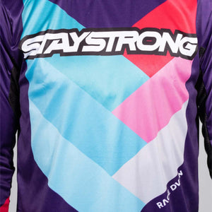 Stay Strong Chevron Race Jersey - Purple