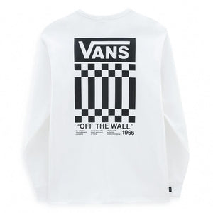 Vans Off The Wall Check Graphic Long Sleeve T-Shirt - White