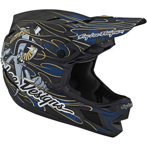 Troy Lee D4 Carbon Race Helm - Limited Edition Blauer Augapfel