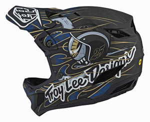 Troy Lee D4 Carbon Race Helm - Limited Edition Blauer Augapfel