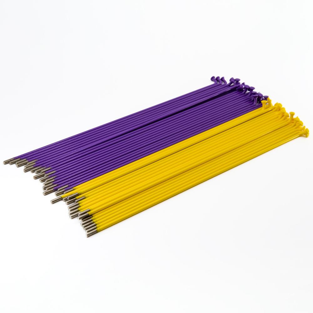 Rayons Source en acier inoxydable (paquet de 40) - violet/jaune