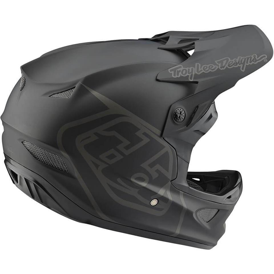 Troy Lee D3 Fiberlite Race Helmet - Mono Black
