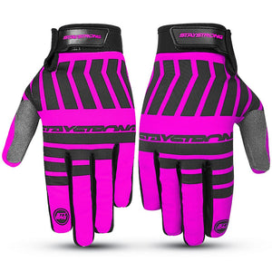 Stay Strong Chev Stripe Guantes - Pink