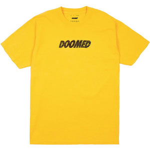 Doomed T-Shirt mit Rissen - Gelb