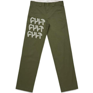 Cult Militant Chino Pants - Army Green