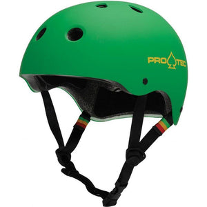 Pro-tec Klassischer Rasta-Helm grün