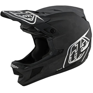 Troy Lee D4 Carbon Race Helm - Stealth Black/Silver