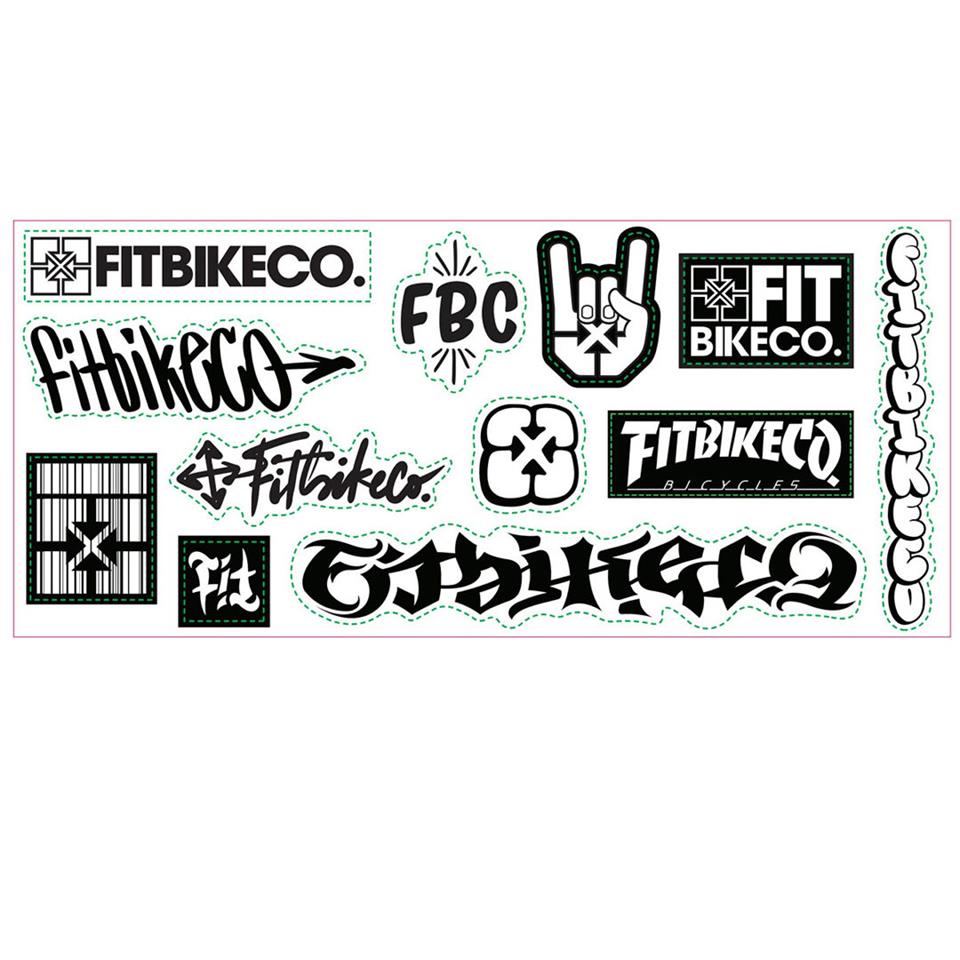 Fit Black & White Sticker Sheet