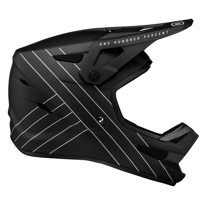100% Status Youth Race Helm - Essential Black