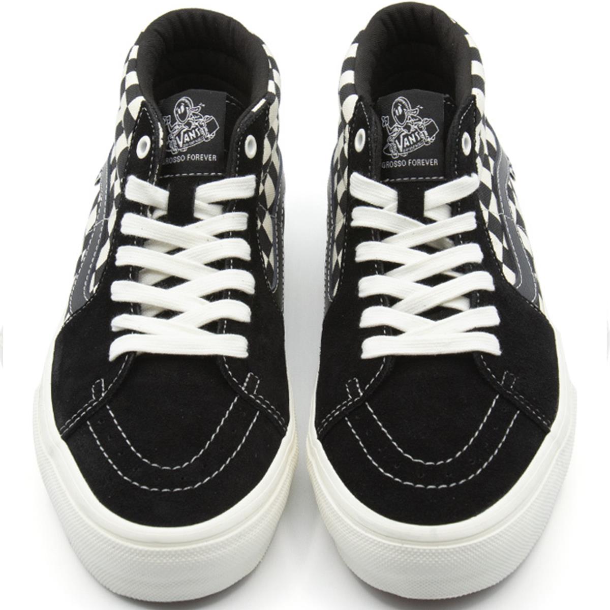 Vans Skate Grosso Mid - Nero Scacchiera/Marshmallow