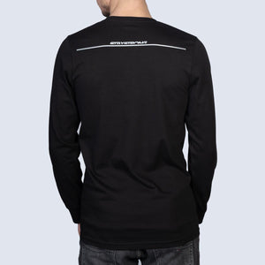 Stay Strong Icon Stripe Reflective Long Sleeve T-Shirt - Black