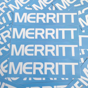 Merritt Frame Sticker - Tarheel Blue