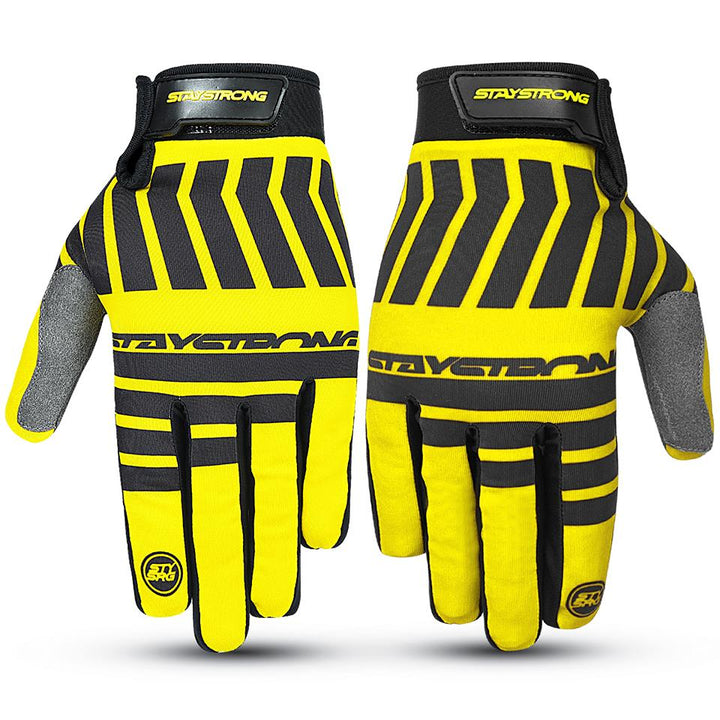Stay Strong Chev Stripe Gants - Yellow