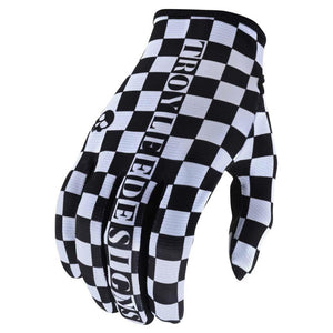 Troy Lee Flowline Race Handschuhe - Checkers White/Black
